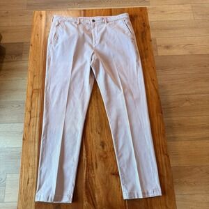 Coastline by Faherty Men's Pink Premium Chino Tailered Pants Size 38x32